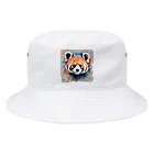 WithRedPandaの水彩風レッサーパンダ Bucket Hat