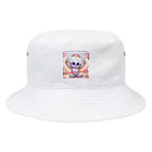 dreamy-designのLOVE&PEACE　シロテナガザルくん Bucket Hat