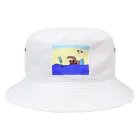 atelier_lapislazuliのくまはにわ 海水浴 Bucket Hat