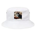 Ken17のソファのクッションの上で眠る猫 Bucket Hat