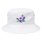 RetrowaveFlowerのRetrowaveFlower-ムラサキハナナ- Bucket Hat