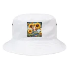 かるるんショップのひまわりの妖精　ひまわり畑でランララ〜ン Bucket Hat