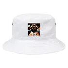 mermaidのpug Bucket Hat