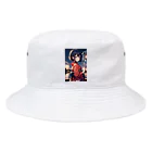 可愛い女の子グッズ販売の浴衣の可愛い女の子 Bucket Hat