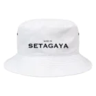 せたが屋さんの世田谷グッズ　ブラックlive in setagayaロゴ（setagaya item） バケットハット