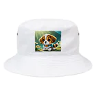 InkCraftsのかわいい子犬 Bucket Hat