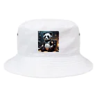 iganjの音楽聴いているロボットパンダ Bucket Hat