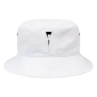 y-sasのファスナー猫　白猫 Bucket Hat