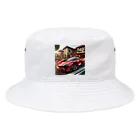 Minashのかっこいい赤いスポーツカー Bucket Hat