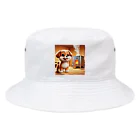 サウナーグッズショップの可愛い子犬がサウナでととのう Bucket Hat