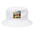 アニマルペイントの犬のグッズ Bucket Hat