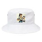 AMERICAN BARのアメコミ風バーテンダー Bucket Hat