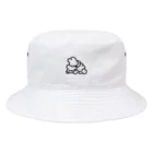 みずしままゆこのぺしょってなった うさちゃん（ぶらっく） Bucket Hat