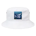 SUZURI56のドット絵ノコギリザメ Bucket Hat