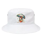 bona fideの開運招き猫　みこ Bucket Hat