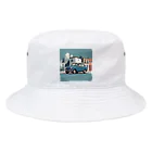 Su Shopの青い車２ Bucket Hat