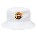 yuu_hi_tのマッチョくま筋トレデザイングッズ Bucket Hat