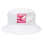 pinkgalmermaidのピンク　マーメイド　サーフィン Bucket Hat