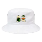 大村イスのスイカにゃんこ Bucket Hat