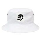 CHRON SHIROの黒い花3 Bucket Hat