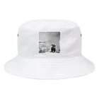 D7C7DC?B1の海辺を散歩するチワワ Bucket Hat