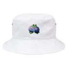 終わらない夢🌈の紫陽花の花と可愛いアマガエル🐸 Bucket Hat