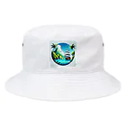 海の幸のカリブ海と船 Bucket Hat