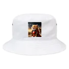 もふもふ日本史の戦ねこ Bucket Hat