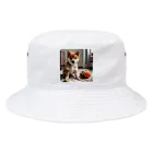 kaerinofficeの柴犬のかわいい幼子が写真の中央にいる。 Bucket Hat