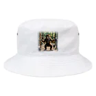 cache2445の鍛えているサル Bucket Hat