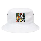 Ppit8のにわとりさん朝ごはんを食べる！ Bucket Hat