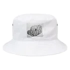 光平洋子のかしこいプーリー犬が振り向いた。puli illustration  Bucket Hat