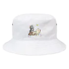 まめまま（フェレット）のフェレットお花畑 Bucket Hat