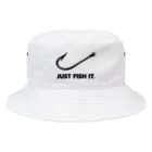 gemgemshopのJUST FISH IT (ナイキ パロディー) Bucket Hat