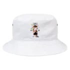 UNIREBORN WORKS ORIGINAL DESGIN SHOPのLET'S ENDURE NOW TO KEEP CHILDREN'S HOPES Bucket Hat