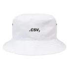 .CSV, (Comma-Separated Values)の.csv,  Bucket Hat