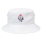 犬グッズの店しえるぶるーのかき氷ワンちゃん　氷イチゴ　ペキニーズ　ホワイト Bucket Hat