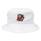 やすショのチリチリ頭のスケーター Bucket Hat