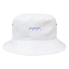 ドドッセイ・ドド美　ショップのあお三連ちょうちょ結び(よこ) Bucket Hat