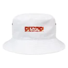 ペアTシャツ屋のシバヤさんのペア(Mrs.)和柄赤 Bucket Hat