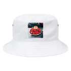 台湾まる子🐠🐟の台湾台南のエモいかき氷バックプリントTシャツ Bucket Hat