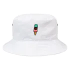 bigtreeaya's shopのアイスクリーム3兄弟（チョコミント、チョコ、ストロベリー） Bucket Hat