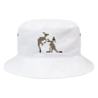 GAROOS COLLECTIONのドットカンガルー（ちびっこのけんか） Bucket Hat