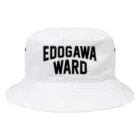 JIMOTOE Wear Local Japanの 江戸川区 EDOGAWA WARD バケットハット