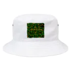 ニャムのアトリエのNEKOZE迷彩ロゴ入り Bucket Hat