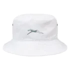 ATELIER RYUSEIの馬 uma-running-gray design Bucket Hat