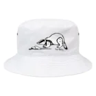 馴鹿 Jun-Rokuのクッキーこねアナグマ Bucket Hat