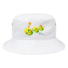 ma-sa's LaboratoryのSweet Budgerigar／？（ハテナ）グリーン Bucket Hat