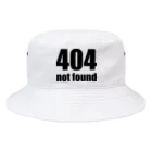 風天工房の404 not found（黒） バケットハット