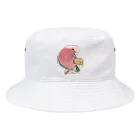 まめるりはことりのモモイロインコちゃんとトウモロコシ【まめるりはことり】 Bucket Hat